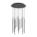 pendant luminaire FILO 12 flames IP20, black 