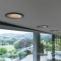 Ideal Lux LED Decken-Einbauleuchte GAME TRIM ROUND, IP40 IK06, Ø 12cm, 20W 3000K 1590lm 27°, CRi >90, UGR <19, on-off, schwarz-gold