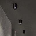 Ideal Lux LED Aufbau-Downlight NITRO D08 ROUND, IP20, Ø 8cm, CRi >90, on-off, starr, 10W 2700K 790lm 36°, schwarz