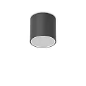 Outdoor-Deckenleuchte TECHO D15 ROUND, IP54, Ø 15cm, 230V AC, 1x GU10, Aluminium / gehärtetes Mattglas, starr, schwarz