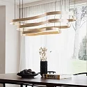 Ideal Lux LED Design-Pendelleuchte WAVES-1 SP, IP20, 94.2 x 45.1cm, 37W 3000K 1660lm, CRi >90, schaltbar, schwarz / opal