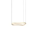 LED Design-Pendelleuchte WAVES-1 SP, IP20, 94.2 x 45.1cm, 37W 3000K 1660lm, CRi >90, schaltbar, goldfarben / opal