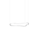 LED Design-Pendelleuchte WAVES-2 SP, IP20, 125.4 x 66.3cm, 45W 3000K 1990lm, CRi >90, schaltbar, weiß / opal