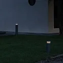 Ideal Lux bollard light BOEING H100 cylindrical, switchable, with diffuser IP65, black matt 