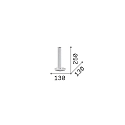 Ideal Lux table lamp DORICA TL1 smooth, with switch, with touch dimmer IP20, grey matt dimmable