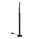 floor lamp DORICA PT3 3 flames, with cord dimmer, fluted IP20, black matt dimmable