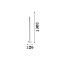 Ideal Lux floor lamp DORICA PT3 3 flames, with cord dimmer, fluted IP20, black matt dimmable