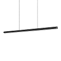 pendant luminaire DORICA SP1 D46 / B1400 down, 1 flame, long, DALI controllable, fluted IP20, black matt dimmable