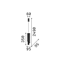 Ideal Lux LED Pendelleuchte DORICA SP3 D90, IP20, 3-flammig, Ø 9.5cm, 27W 3000K 1560lm, CRi>90, DALI dimmbar, Messing gebürstet / glatt