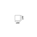 Ideal Lux Outdoor LED Wandleuchte ATOM UP/DOWN, IP54, 10 x 10cm, CRI>90, verstellbar, on-off, 12W 3000K 670lm, grau