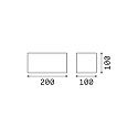 Ideal Lux Outdoor LED Wandleuchte ATOM UP/DOWN, IP54, 20 x 10cm, CRI>90, verstellbar, on-off, 25W 4000K 1440lm, anthrazit