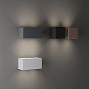 Ideal Lux Outdoor LED Wandleuchte ATOM UP/DOWN, IP54, 20 x 10cm, CRI>90, verstellbar, on-off, 25W 4000K 1440lm, kaffee