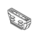 3-phase CLASSIC - straight connector for power tracks, stromführend, white