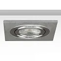 recessed mounting frame BRUSH TWO incl. GU5.3 socket, IP20, adjustable, brushed aluminium, round, Ø 9cm