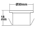LED spot MiniAMP, IP54, 12V or 700mA, Ø 3cm / height 1.8cm, aluminium polished / clear, 3W 3000K 160lm 100°