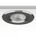 recessed mounting frame BRUSH TWO incl. GU5.3 socket, IP20, adjustable, brushed aluminium, round, Ø 8.2cm