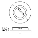 ISOLED recessed mounting frame BRUSH TWO incl. GU5.3 socket, IP20, adjustable, brushed aluminium, round, Ø 8.2cm