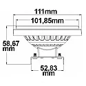 ISOLED AR111 G53 Spot mit Linsenoptik, 12V AC/DC, 11W 3000K 900lm 4204cd 30°, nicht dimmbar, grau