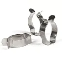 mounting clip (1 pc.) for ISOLED T8 tube lamps, chromed metal, direct wall and ceiling mounting