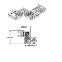 ISOLED Clip-Eck-Verbinder (max. 5A) für 2-pol. IP20 Flexstripes mit Breite 12mm, Pitch-Abstand >12mm