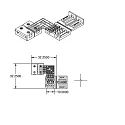 ISOLED Clip-Eck-Verbinder (max. 5A) für 4-pol. IP20 Flexstripes mit Breite 10mm, Pitch-Abstand >12mm