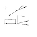 ISOLED 2-fach Rundsteck-Verteiler (max. 5A), 1x IN, 2x OUT, weiß