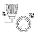 ISOLED LED Stiftsockel-Reflektorlampe MR11 diffus, 12V AC/DC, G4, 4W 4000K 200lm 120°, dimmbar