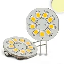 LED Stiftsockel-Platine 9SMD, Pin seitlich, 12V AC/DC, G4, 1.5W 3000K 150lm 120°, nicht dimmbar