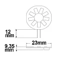ISOLED LED Stiftsockel-Platine 9SMD, Pin seitlich, 12V AC/DC, G4, 1.5W 3000K 150lm 120°, nicht dimmbar