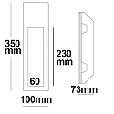 ISOLED Gips-Wand-Einbauleuchte, länglich, GU10, große Bauform