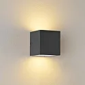 Außenwandleuchte Up&Down, IP44, eckig, 2x GX53, exkl. Leuchtmittel, Aluminium / Glas, Anthrazit