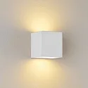 Außenwandleuchte Up&Down, IP44, eckig, 2x GX53, exkl. Leuchtmittel, Aluminium / Glas, Weiß
