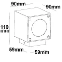 LED Außenwandleuchte Up&Down, einzeln fokussierbar, 2x3W CREE, IP54, 3000K 290lm 15°-90°, Aluminium, Anthrazit