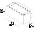 LED Außenwandleuchte Up&Down, eckig, 4x3W CREE, IP54, 3000K 490lm 120°, Aluminium, Anthrazit