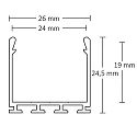 ISOLED LED Aufbauprofil WING20, Aluminium eloxiert, Länge 200cm