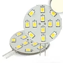 LED Stiftsockel-Platine 12SMD, Pin seitlich, 12V AC/DC, G4, 2W 4000K 240lm 120°, nicht dimmbar