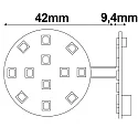ISOLED LED Stiftsockel-Platine 12SMD, Pin seitlich, 12V AC/DC, G4, 2W 4000K 240lm 120°, nicht dimmbar
