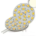 LED Stiftsockel-Platine 21SMD, Pin seitlich, 12V AC/DC, G4, 3W 4000K 320lm 120°, nicht dimmbar