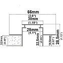 Accessory for recessed profile WING20 - installation channel, anodized aluminium, length 200cm