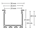 ISOLED LED Einbauprofil WING20 (Miniflansch gerade), Aluminium eloxiert, Länge 200cm