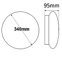 ISOLED LED Decken-/Wandleuchte, IP42, Ø 34cm, 18W, ColorSwitch 2700K|3000K|4000K, 1240lm 120°, opal