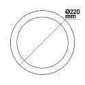 LED ceiling luminaire, IP20, round, Ø 22cm, incl. transformer, 18W 3000K 1250lm 120°, white / diffuse