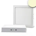 LED Deckenleuchte, IP20, quadratisch, 22 x 22cm, inkl. Trafo, 18W 3000K 1250lm 120°, weiß / diffus