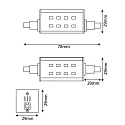 ISOLED R7s LED Stab SLIM, 5 Watt , 24 SMD, L: 78mm, warmweiß