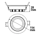 Recessed LED spot, prismatic, ultraflat, Ø 11.4cm, 15W 4200K 1120lm 72°, swivelling, dimmable, silver