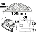 LED Einbau-Downlight LUNA, indirektes Licht, IP20, nicht dimmbar, weiß, 12W 4000K 720lm 120°