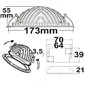 ISOLED LED Einbau-Downlight LUNA, indirektes Licht, IP20, nicht dimmbar, weiß, 18W 4000K 1100lm 120°