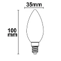 ISOLED LED Filament Kerzenform C35, 2-fadig, E14, 2W 2700K 200lm 360°, dimmbar, klar