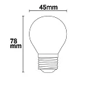 ISOLED LED Filament ILLU Tropfenform G45, E27, 4W 2700K 335lm, dimmbar, milky / matt