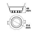 ISOLED LED Einbaustrahler prismatisch, ultraflach, Ø 11.4cm, 15W 4000K 1300lm 45°, schwenkbar, dimmbar, weiß